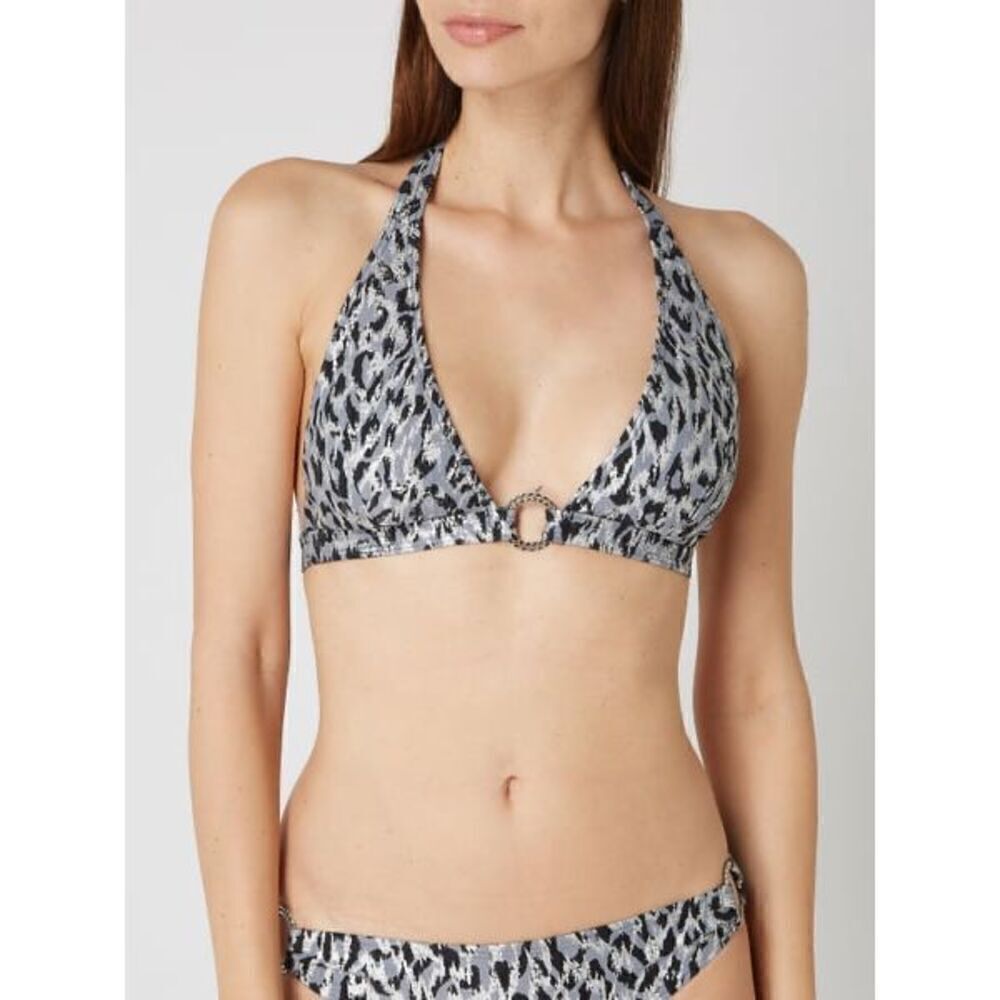 New. Michael Kors frozen Leopard chain ring bikini set. Normally $169. (D)L–top/ - Picture 7 of 10